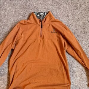 Men's Orange Quarter-Zip Jacket